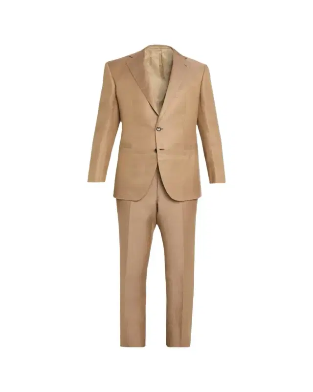 Men's Linen and Silk Topstitch-Pocket Two-Piece Suit