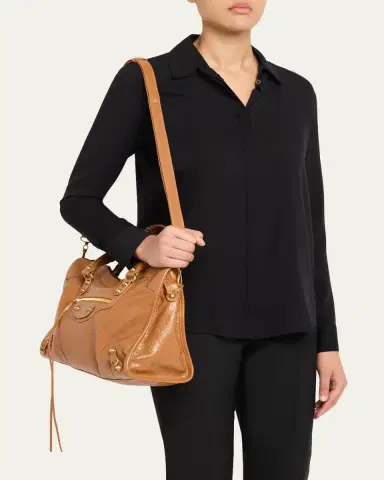 Balenciaga Le City Medium Leather Bag | Thumbnail 4