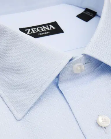 Zegna Men's Trecapi Cotton Melange Dress Shirt | Thumbnail 2 Zegna Men's Trecapi Cotton Melange Dress Shirt | Thumbnail 2