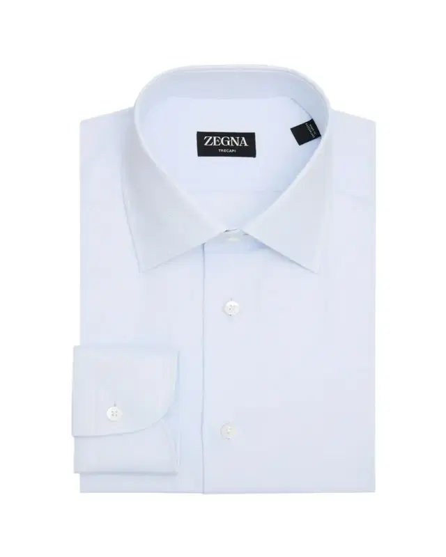 ZEGNA Men's Trecapi Cotton Melange Dress Shirt