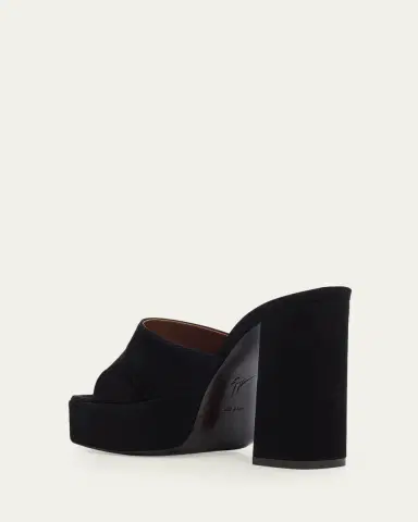 Giuseppe Zanotti 115mm Suede Platform Slide Sandals | Thumbnail 5