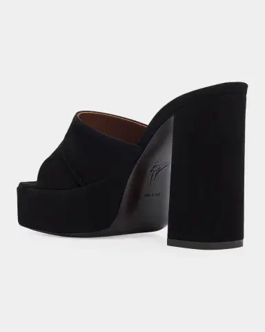 Giuseppe Zanotti 115mm Suede Platform Slide Sandals | Thumbnail 7