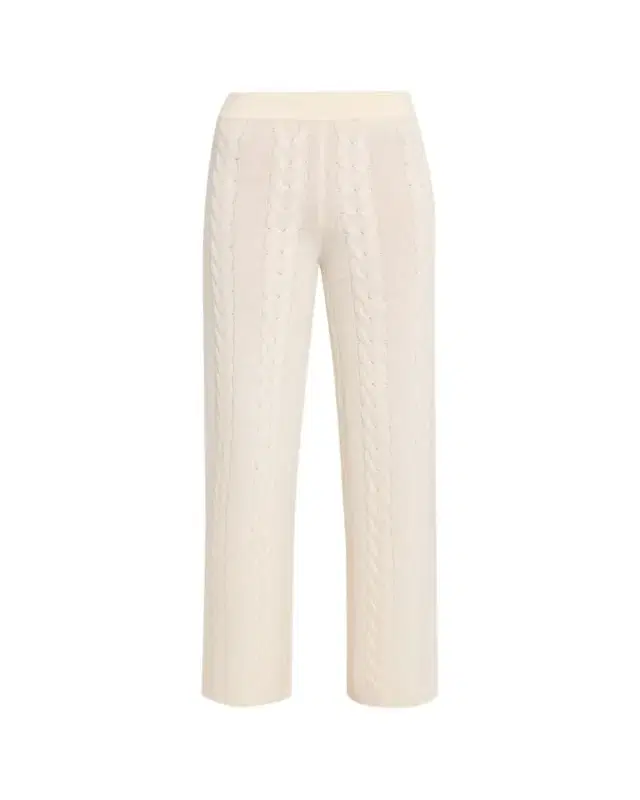 Lisa Yang Dagny Cashmere Cable-Knit Straight-Leg Ankle Trousers