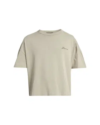 Jacquemus Men's Speckled Cotton-Blend Embroidered Logo T-Shirt | Thumbnail 1