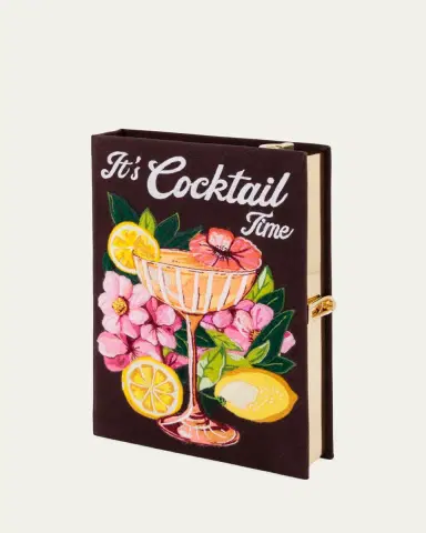 Olympia Le-Tan It's Cocktail Time Book Clutch Bag with Strap | Thumbnail 2 Olympia Le-Tan It's Cocktail Time Book Clutch Bag with Strap | Thumbnail 2