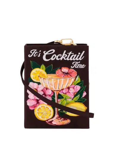 Olympia Le-Tan It's Cocktail Time Book Clutch Bag with Strap | Thumbnail 1 Olympia Le-Tan It's Cocktail Time Book Clutch Bag with Strap | Thumbnail 1