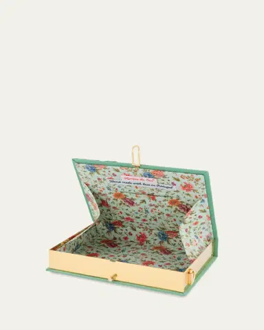 Olympia Le-Tan Pina Colada Book Clutch Bag with Strap | Thumbnail 3