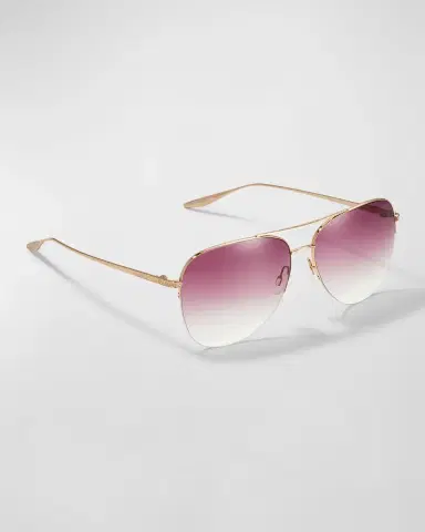 Barton Perreira Chevalier Semi-Rimless Metal Aviator Sunglasses | Thumbnail 3 Barton Perreira Chevalier Semi-Rimless Metal Aviator Sunglasses | Thumbnail 3