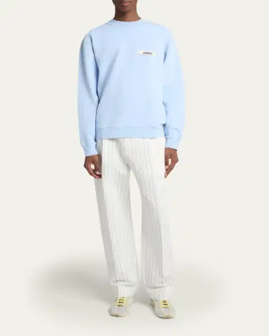 Jacquemus Men's Grosgrain Logo Cotton Sweatshirt | Thumbnail 2