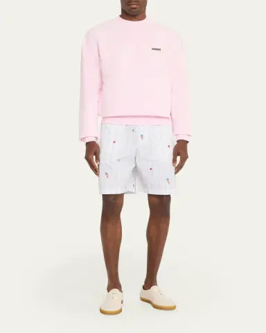 Jacquemus Men's Grosgrain Logo Cotton Sweatshirt | Thumbnail 6