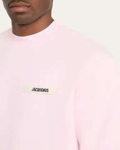 Jacquemus Men's Grosgrain Logo Cotton Sweatshirt | Thumbnail 9