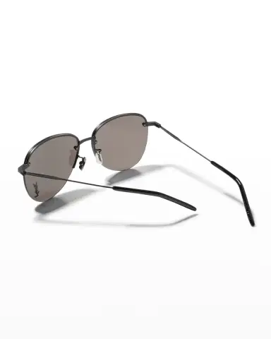 Saint Laurent YSL Semi-Rimless Metal Aviator Sunglasses | Thumbnail 2 Saint Laurent YSL Semi-Rimless Metal Aviator Sunglasses | Thumbnail 2