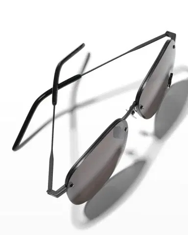 Saint Laurent YSL Semi-Rimless Metal Aviator Sunglasses | Thumbnail 5 Saint Laurent YSL Semi-Rimless Metal Aviator Sunglasses | Thumbnail 5