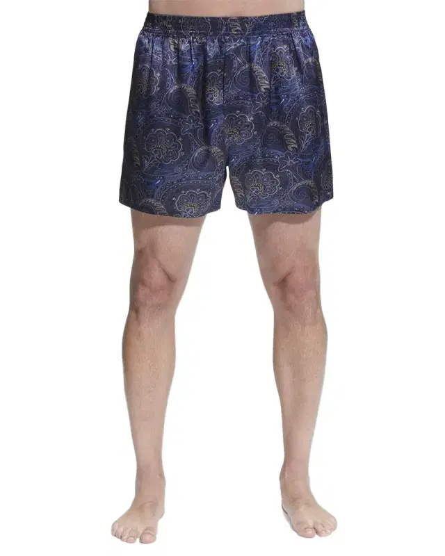 Men 's Silk Paisley Boxer Shorts