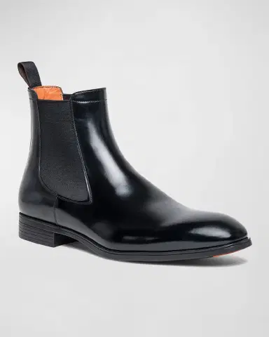 Santoni Men's Destoxify Smooth Calfskin Chelsea Boots | Thumbnail 2