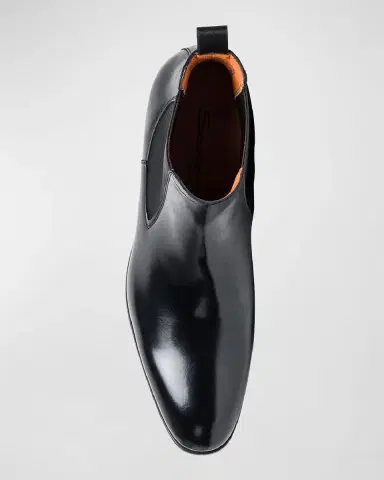 Santoni Men's Destoxify Smooth Calfskin Chelsea Boots | Thumbnail 3