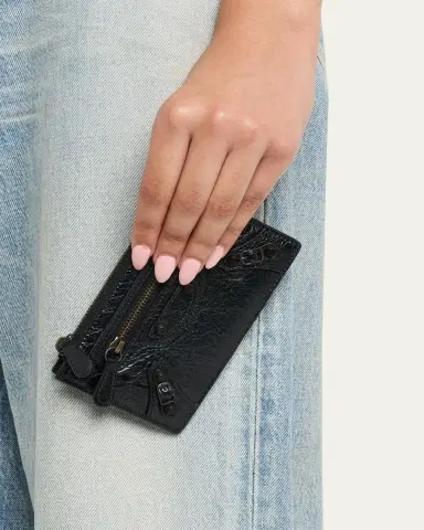 Balenciaga Le City Arena Leather Card Holder | Thumbnail 7 Balenciaga Le City Arena Leather Card Holder | Thumbnail 7