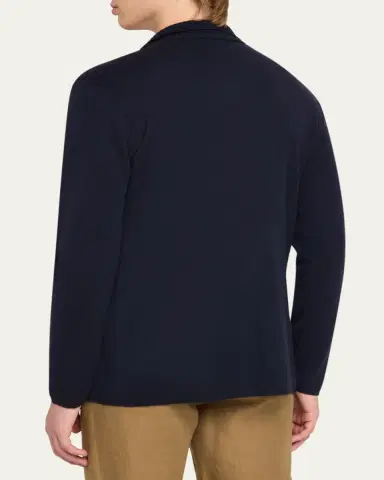 Maurizio Baldassari Men's Cashmere Knit Patch-Pocket Blazer | Thumbnail 3