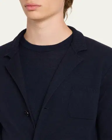 Maurizio Baldassari Men's Cashmere Knit Patch-Pocket Blazer | Thumbnail 5