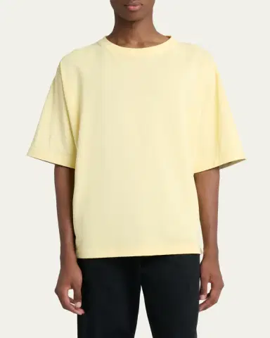 Jacquemus Men's Reverse Logo-Tape Relaxed Crewneck T-Shirt | Thumbnail 4