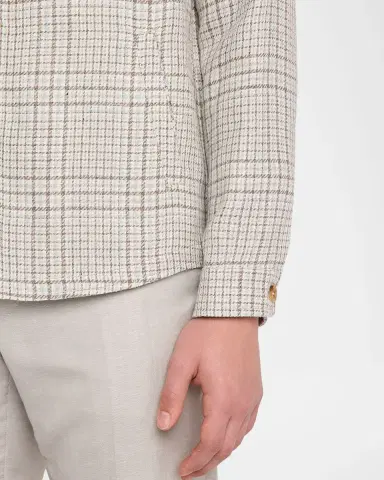 Maurizio Baldassari Men's Linen, Silk and Wool Overshirt with Pockets | Thumbnail 9