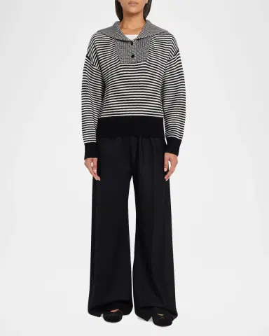 Lisa Yang Ranelle Striped Cashmere Sailor Sweater | Thumbnail 6 Lisa Yang Ranelle Striped Cashmere Sailor Sweater | Thumbnail 6