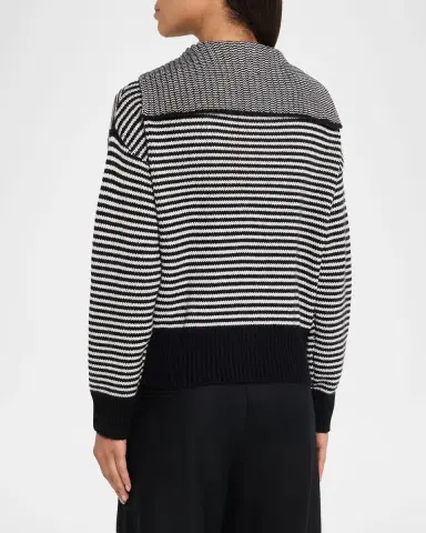Lisa Yang Ranelle Striped Cashmere Sailor Sweater | Thumbnail 7 Lisa Yang Ranelle Striped Cashmere Sailor Sweater | Thumbnail 7
