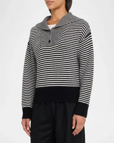 Lisa Yang Ranelle Striped Cashmere Sailor Sweater | Thumbnail 8 Lisa Yang Ranelle Striped Cashmere Sailor Sweater | Thumbnail 8