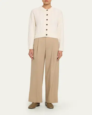 Lisa Yang Cassie Cashmere Cable Knit Crewneck Cardigan | Thumbnail 2