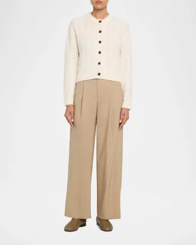 Lisa Yang Cassie Cashmere Cable Knit Crewneck Cardigan | Thumbnail 6