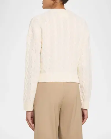 Lisa Yang Cassie Cashmere Cable Knit Crewneck Cardigan | Thumbnail 7