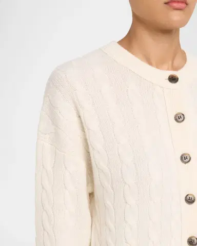 Lisa Yang Cassie Cashmere Cable Knit Crewneck Cardigan | Thumbnail 9