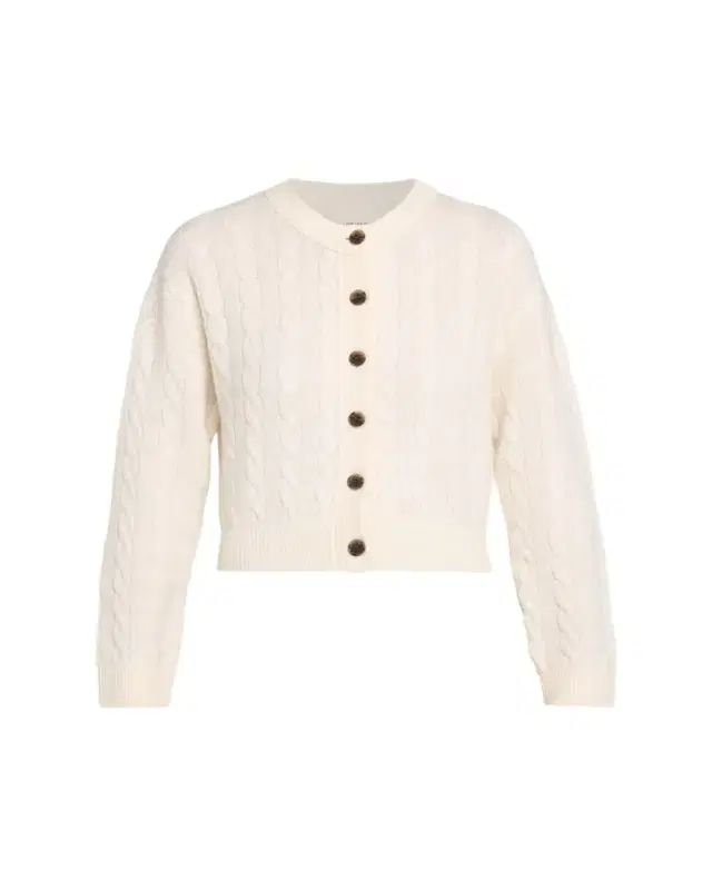 Lisa Yang Cassie Cashmere Cable Knit Crewneck Cardigan