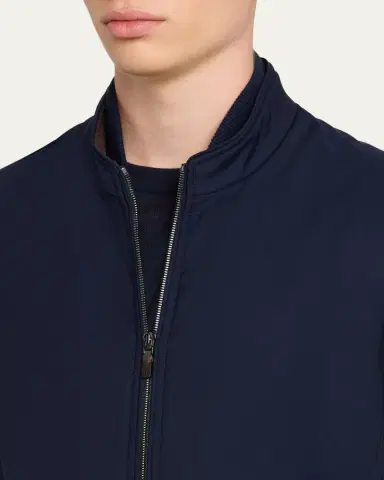 Maurizio Baldassari Men's Summer Full-Zip Vest with Knit Sides | Thumbnail 5 Maurizio Baldassari Men's Summer Full-Zip Vest with Knit Sides | Thumbnail 5