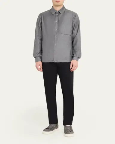 Sease Men's New Gate Invisible-Zip Snap-Front Shirt | Thumbnail 2