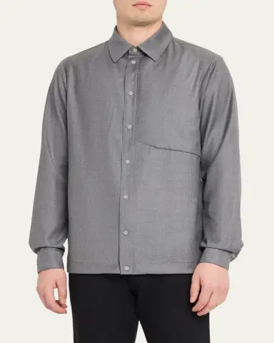 Sease Men's New Gate Invisible-Zip Snap-Front Shirt | Thumbnail 4