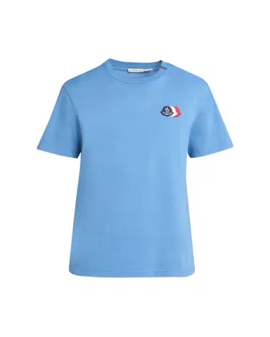 Moncler Men's Tricolor Patch Cotton T-Shirt | Thumbnail 1 Moncler Men's Tricolor Patch Cotton T-Shirt | Thumbnail 1