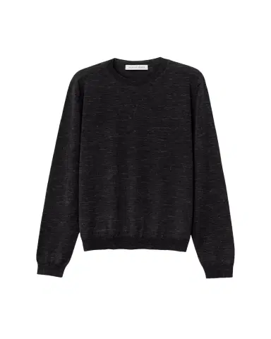 Iris Von Arnim Men's Wool, Silk and Linen Crewneck Sweater | Thumbnail 1 Iris Von Arnim Men's Wool, Silk and Linen Crewneck Sweater | Thumbnail 1