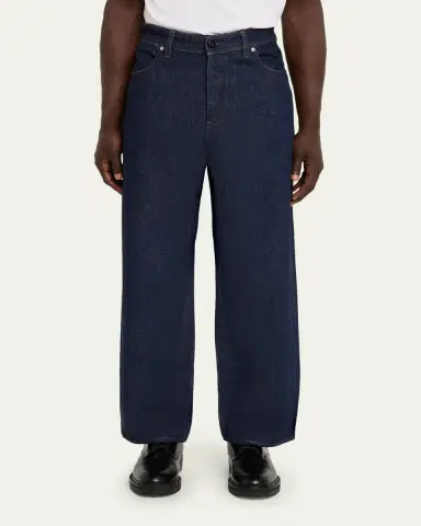 Stone Island Men's Wide-Leg Rinsed Denim Jeans | Thumbnail 4