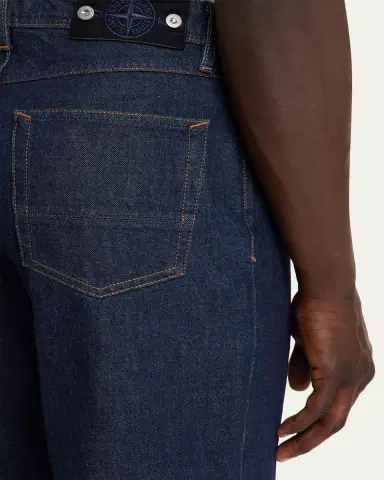 Stone Island Men's Wide-Leg Rinsed Denim Jeans | Thumbnail 5