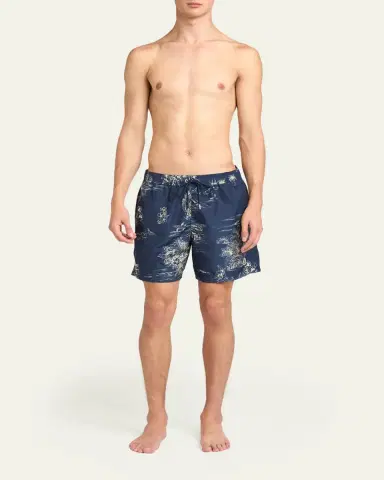Moncler Men's Tropical Print Swim Shorts | Thumbnail 2 Moncler Men's Tropical Print Swim Shorts | Thumbnail 2