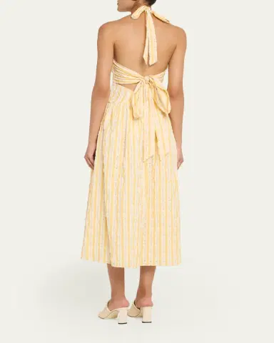 Rosie Assoulin Halter in the Name of Love Checked Seersucker Dress | Thumbnail 3 Rosie Assoulin Halter in the Name of Love Checked Seersucker Dress | Thumbnail 3