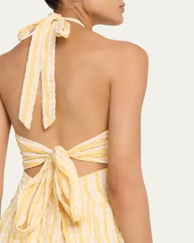 Rosie Assoulin Halter in the Name of Love Checked Seersucker Dress | Thumbnail 5 Rosie Assoulin Halter in the Name of Love Checked Seersucker Dress | Thumbnail 5