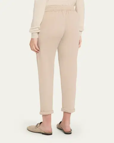 Brunello Cucinelli Monili-Trim Slim-Leg Ankle Drawstring Sport Pants | Thumbnail 7 Brunello Cucinelli Monili-Trim Slim-Leg Ankle Drawstring Sport Pants | Thumbnail 7