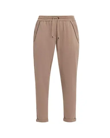 Brunello Cucinelli Monili-Trim Slim-Leg Ankle Drawstring Sport Pants | Thumbnail 1 Brunello Cucinelli Monili-Trim Slim-Leg Ankle Drawstring Sport Pants | Thumbnail 1
