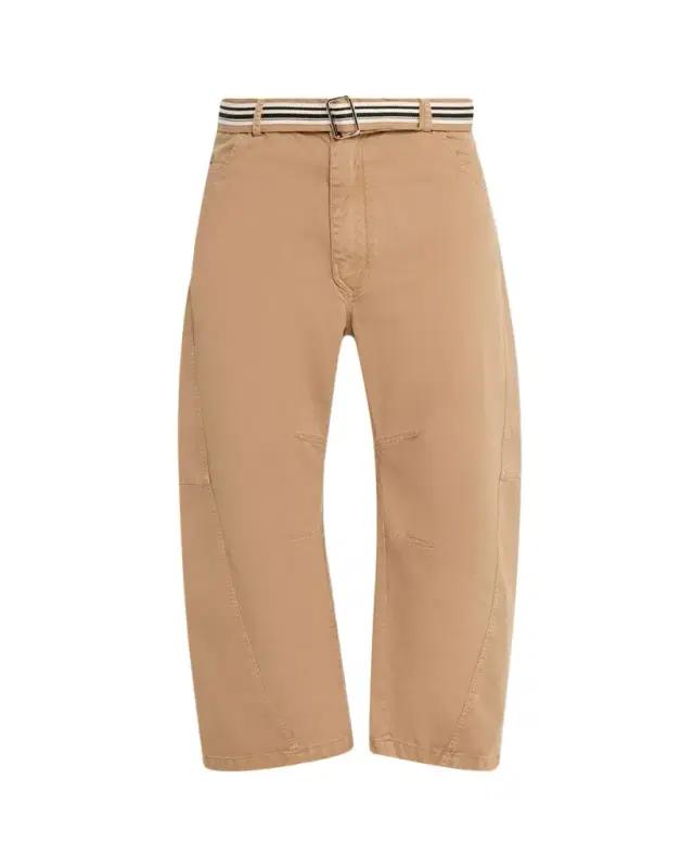 MORDECAI Men's Cotton Belted Barrel-Leg Pants