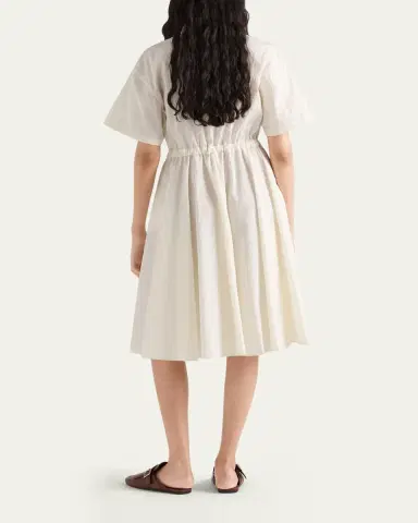Prada Drawstring Pleated Midi Dress | Thumbnail 3 Prada Drawstring Pleated Midi Dress | Thumbnail 3