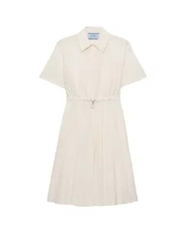Prada Drawstring Pleated Midi Dress | Thumbnail 1 Prada Drawstring Pleated Midi Dress | Thumbnail 1