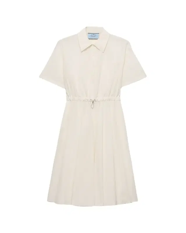 Drawstring Pleated Midi Dress