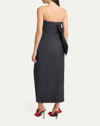 Givenchy Strapless Bow Bustier Slit Midi Dress | Thumbnail 3 Givenchy Strapless Bow Bustier Slit Midi Dress | Thumbnail 3